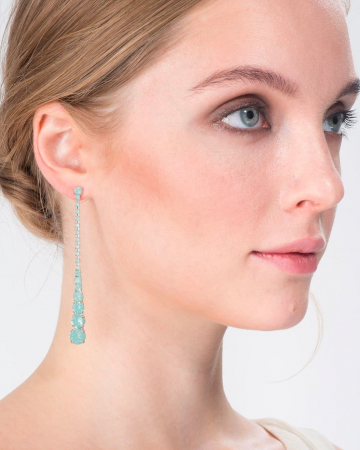 Boucles d'oreilles Strass Losange