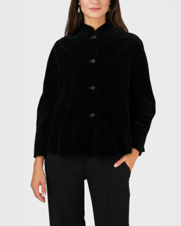 Veste Velours Bleu Nuit