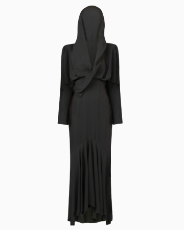 Robe Drapé Hooded
