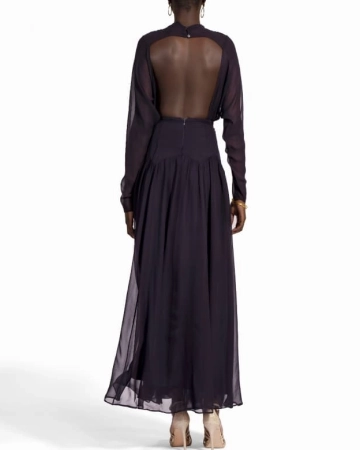 Robe dos nu mousseline