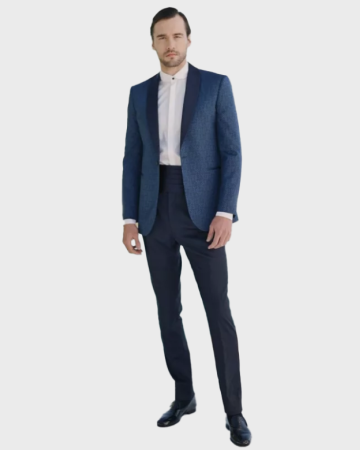 Veste Smoking Bleu Fantaisie