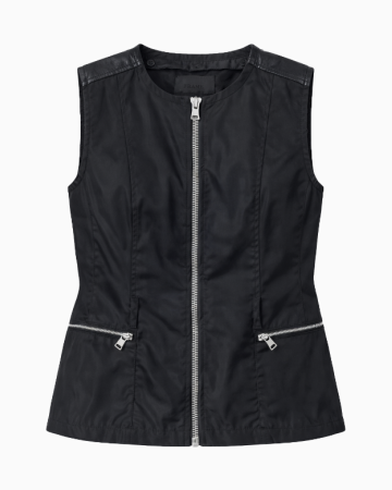 Gilet Zippé Technique Noir Circa 1994