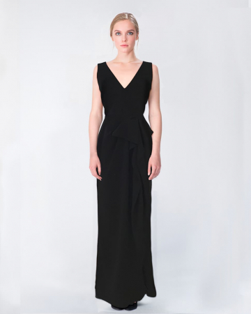 Robe Crêpe de soie Jupe Volantée