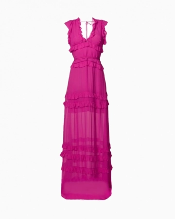 Robe Maxi Ruffles Pink-Exclusivité web