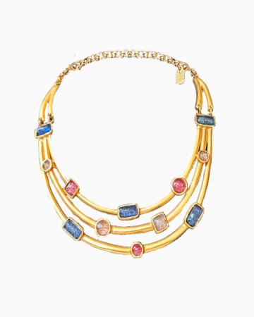 Collier Trio De Pierres