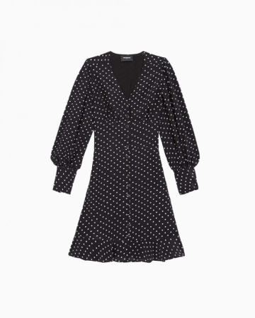 Robe Boutonnée à pois