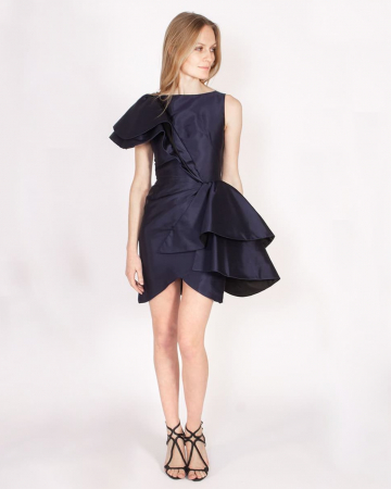 Robe Taffetas Marine