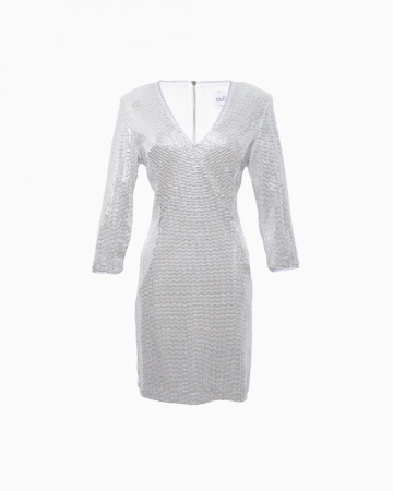 Robe Paillette Argente-Exclusivité web