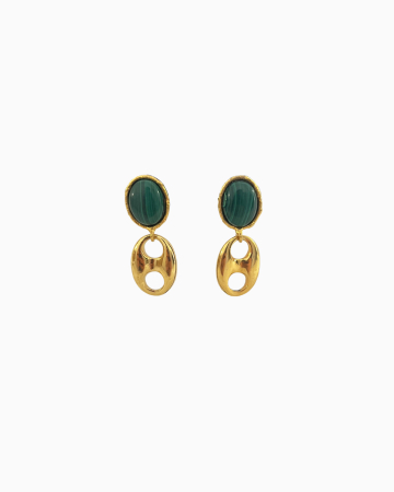 Boucles d'oreilles Malachite