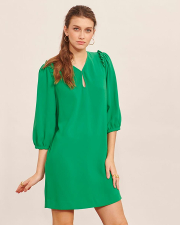 Robe Ruffa Émeraude