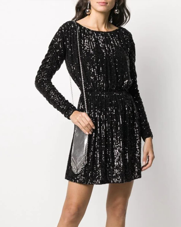 Robe Noire Pailletée