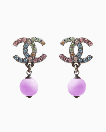 Boucles D'oreilles Double C Violette