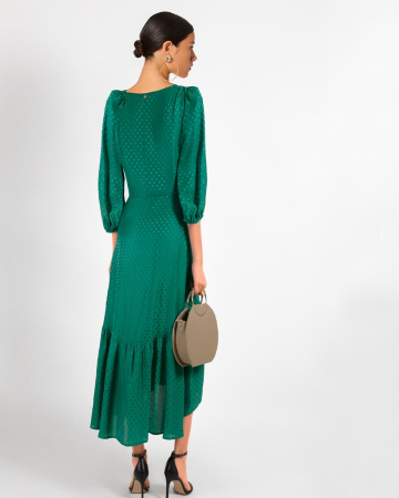 Robe À Pois Vert