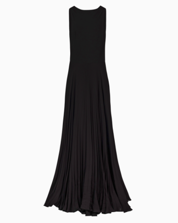 Robe Noir Plissé