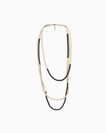 Sautoir Pop Corn Black & White