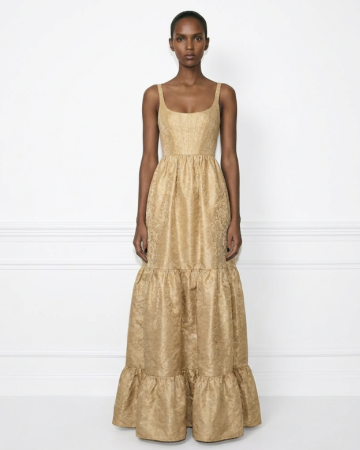 Robe Bustier Champagne Élégante