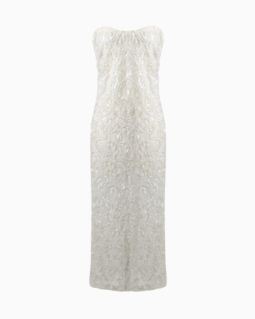Robe Courte Sequins Blancs