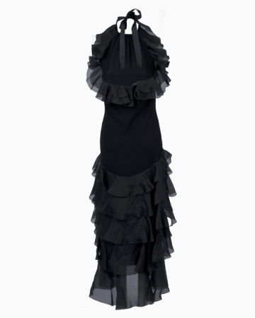 Robe Black Ruffle FW1986