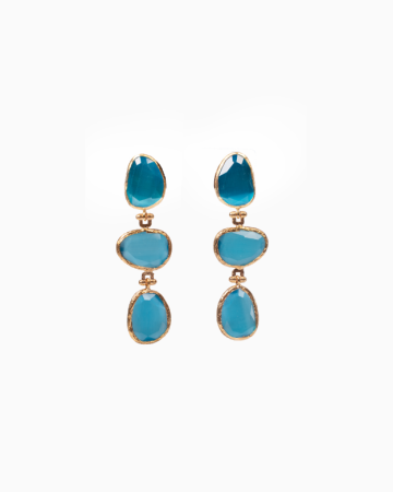 Boucles d'Oreilles Cat eyes Bleues