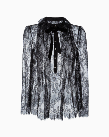 Chemise Dentelle Noire By Lorenzo Serafini