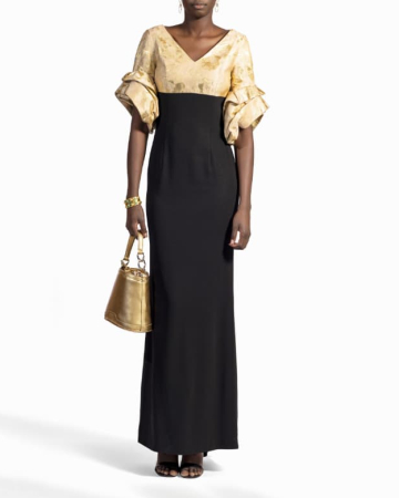 Robe longue Brocard Or