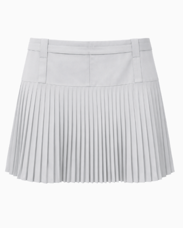 Jupe Plissé Gris Clair