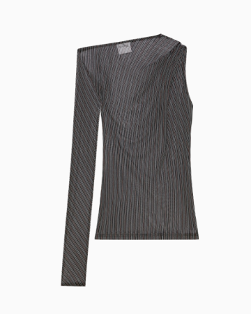 Top One Shoulder Mesh