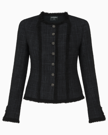 Veste Tweed Black Fringes FW2005