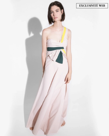 Robe Asymétrique Rose Poudré