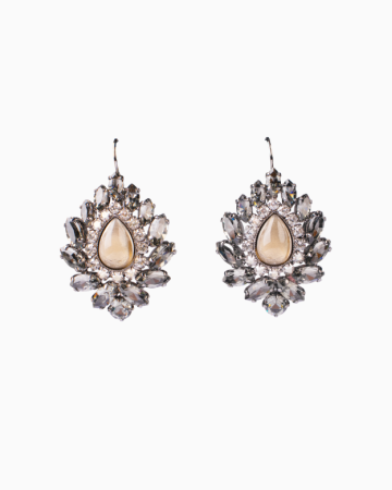 Boucles D'oreille Dormeuse Cristal Black