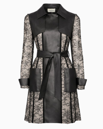 Manteau Ceinturé En Dentelle Et Cuir Resort 2011