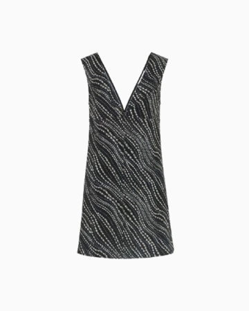 Robe Lina Black Flower