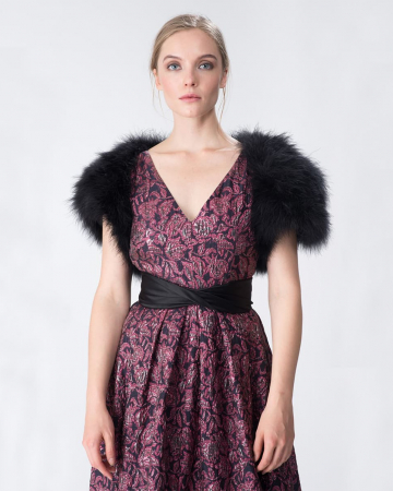 Boléro marabout noir