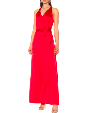 Robe Paola Red Wrap-Exclusivité web