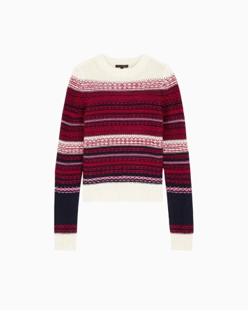 Pull Bleu Nuit à Imprimé Ecossais