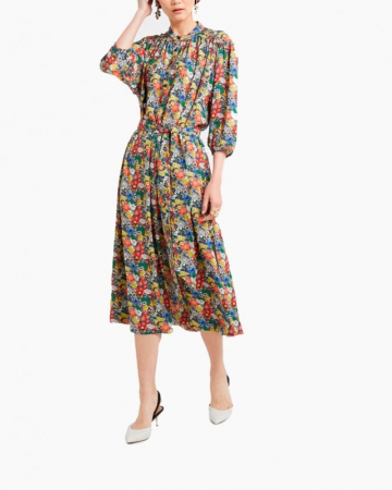 Robe Floral Print Midi