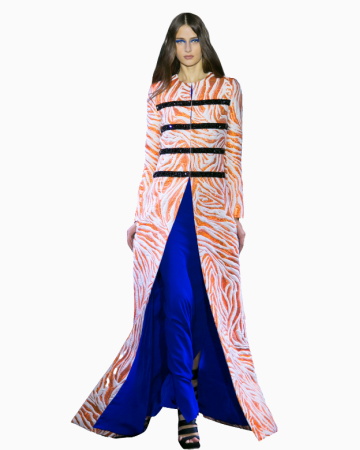 Manteau Orange Zebra