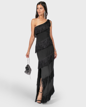 Robe Asymétrique à Franges