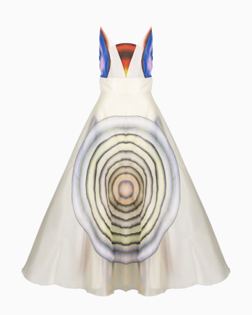 Robe Abstract Circle Print SS2008 by Karl Lagerfield