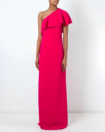 Robe Asymétrique Fuchsia