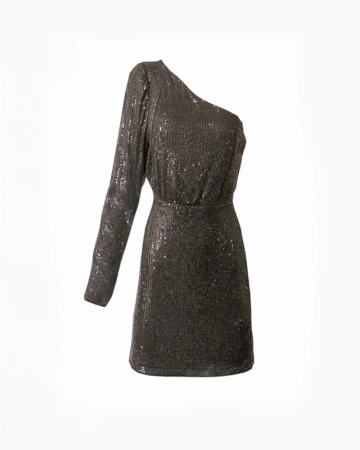 Robe One Shoulder Sequin