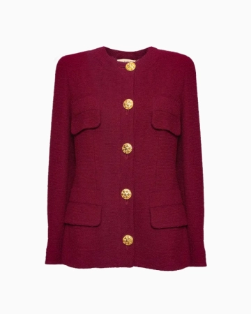 Veste Tweed Burgundy And Gold FW1992