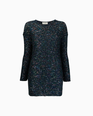 Robe Blue Sequins