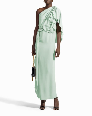 Robe Asymétrique Vert d'eau