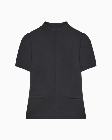 Top Zipped Twill Black