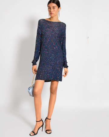 Robe Blue Sequins