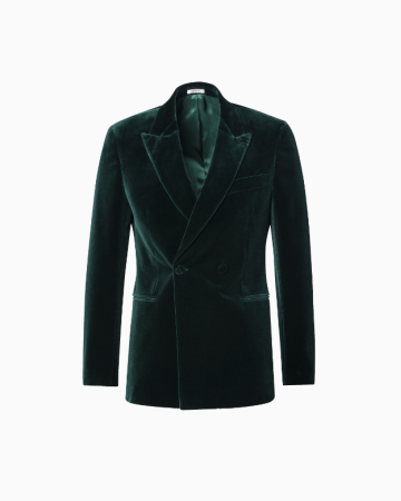 Smoking Velours Platine Vert