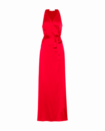 Robe Paola Red Wrap-Exclusivité web