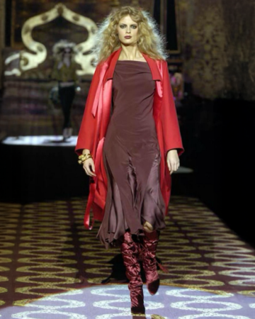 Robe Silk Bias Cut Black FW 2004