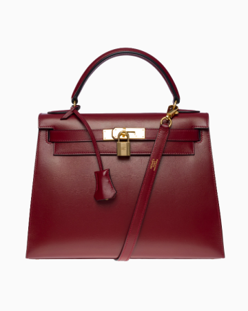 Sac à main Hermès Kelly 32 cm en cuir box rouge H